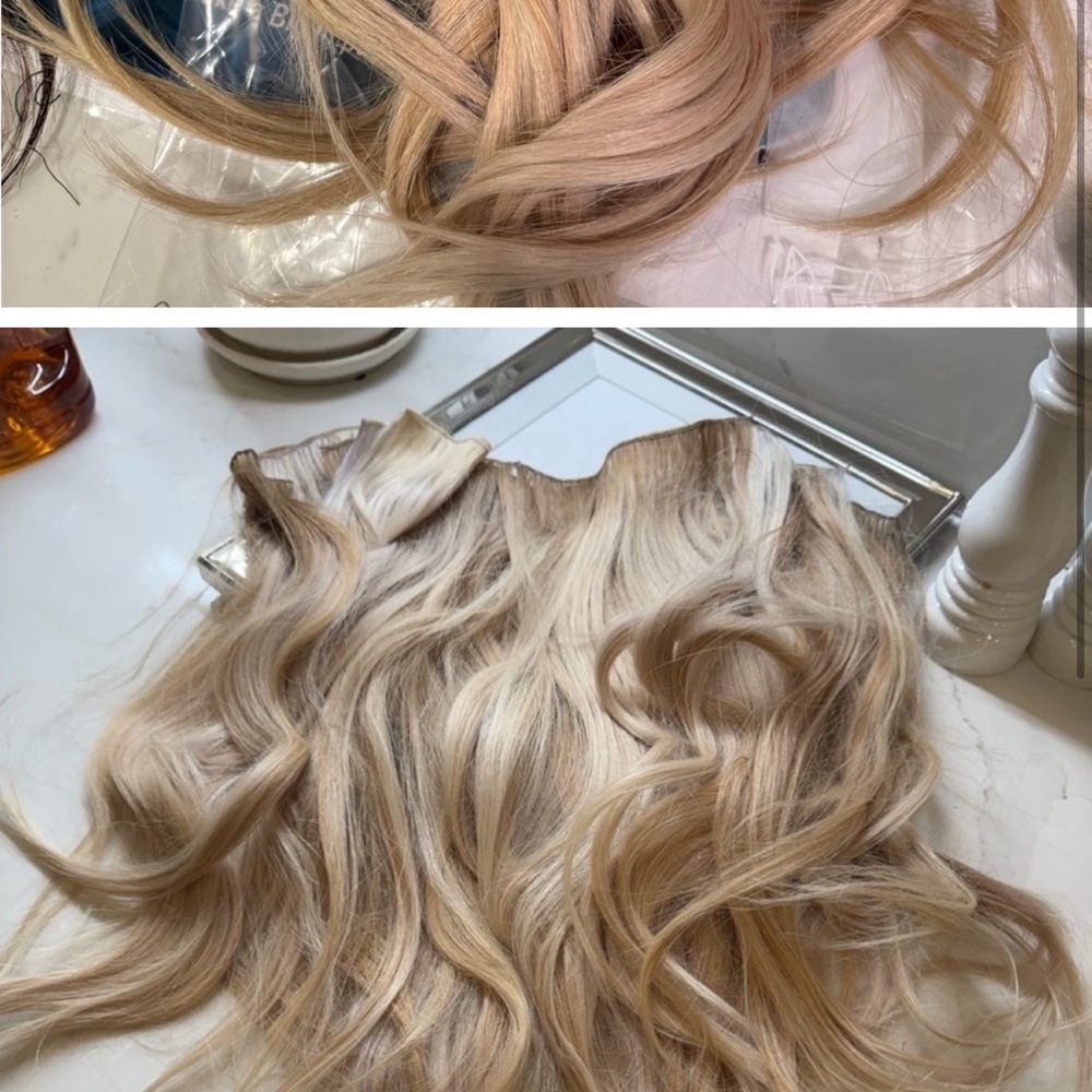30 wefts of covet and mane Blonde Hair Extensions 22 inches